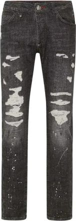 Philipp Plein Super Straight Cut Broek - Heren - Slim Fit Jeans - Grijs - W34 - Denim - Jeans