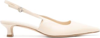 Aeyde Catrina 35mm leather pumps - women - Calf Leather/Calf Leather/Rubber/Calf Leather - 38.5 - Neutrals