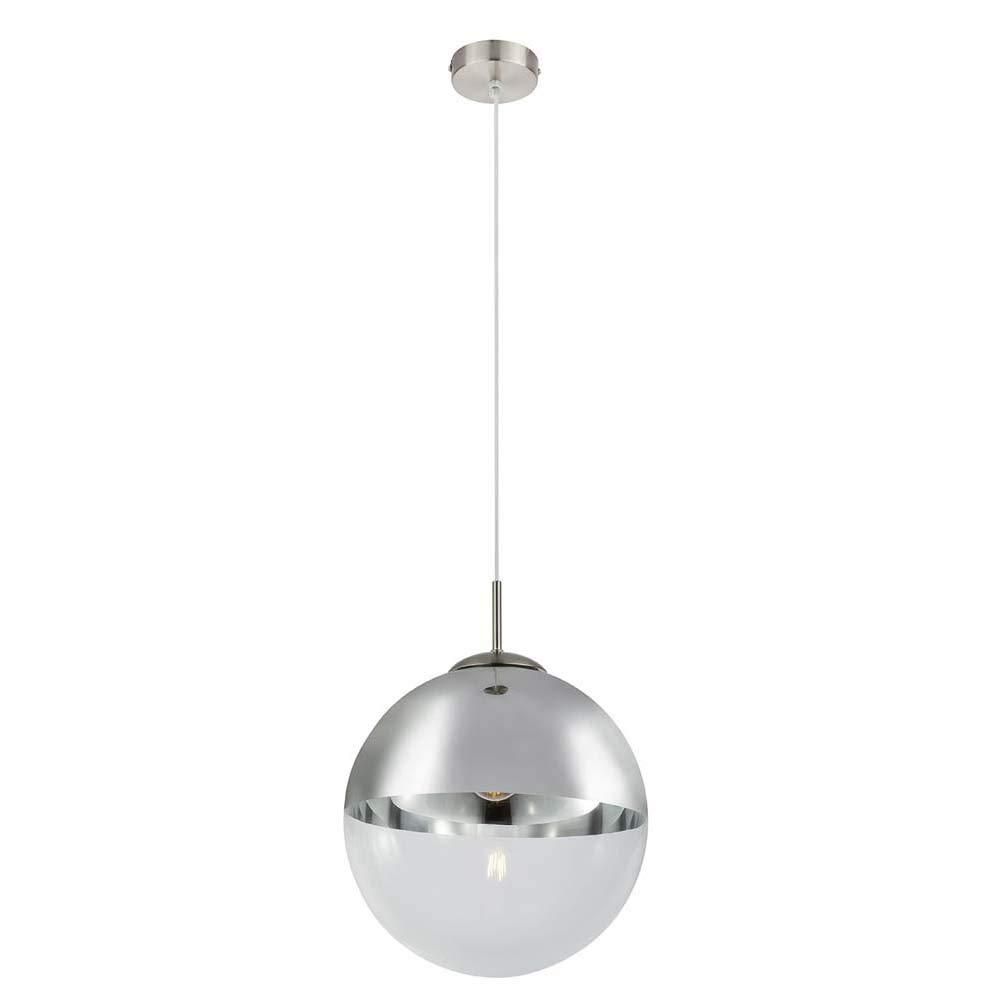 Relaxdays Pendelleuchte Mit Klarem Glasschirm – Höhenverstellbar 41-133 Cm, Industrial-Design, E27 Fassung