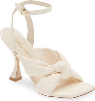 Stuart Weitzman Playa Ankle Strap 100 Knot Sandal in Seashell at Nordstrom Rack, Size 6.5