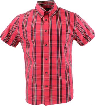 Tootal Slim Fit Royal Stewart Tartan Cotton Shirt (UK, Alpha, M, Regular, Regular)