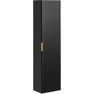 Vente-Unique Vente-unique - Colonna da bagno sospesa scanalata H140 cm Nero - zevara