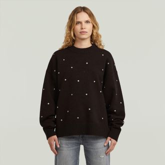 G-Star Heritage Hardware Loose Knit - Bruin - Dames