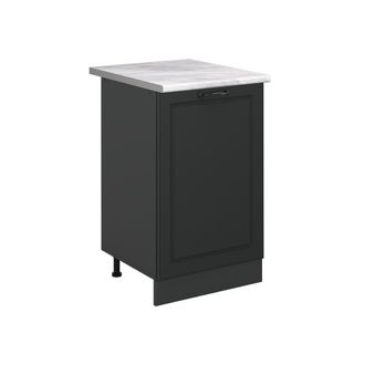 Vicco Mueble Bajo De Cocina R-line, Antracita Casa De Campo/antracita, 50 Cm Encimera M&aacute;rmol, Vicco