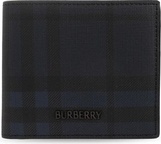 Burberry Accessoires, Heren, Blauw, ONE Size, City Check Bifold Portemonnee