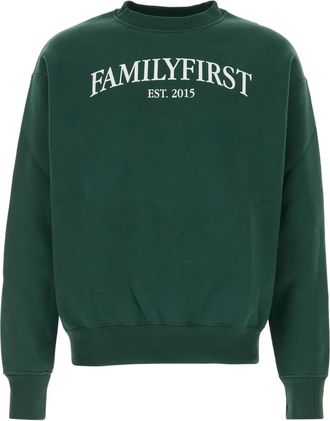 Family Fir$t Milano Felpa girocollo con logo - Verde