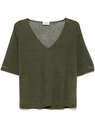 P.A.R.O.S.H. Fijngebreide blouse - Groen