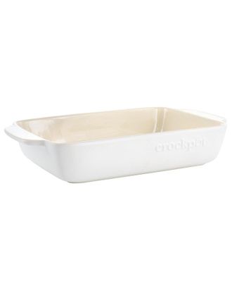 Crock-pot Artisan 4Qt Rectangular Stoneware Bake Pan