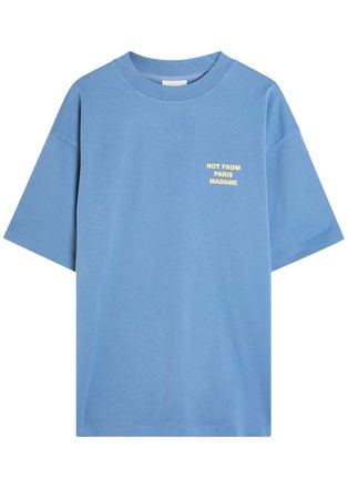 Dr&ocirc;le de Monsieur DR&Ocirc;LE DE Monsieur Le T-shirt Slogan Logo-print Cotton T-shirt - Blue - XL