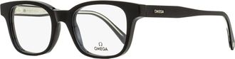 Omega OM5004H Rectangular Acetate Eyeglasses - Black