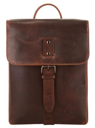 X-zone Laptoprucksack X-ZONE, Gr. B/H/T: 33cm x 25cm x 8cm, onesize, braun (cognac), Leder, Rindsleder, leicht gl&auml;nzend, Rucks&auml;cke Laptoprucksack, echt Leder