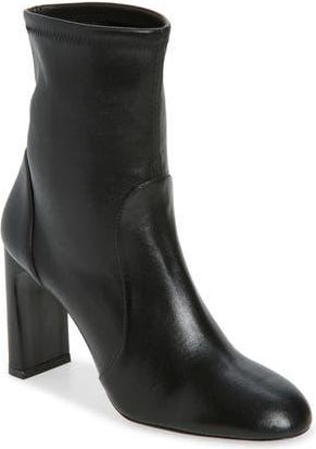 Stuart Weitzman Babette Bootie 85 in Black Nappa at Nordstrom Rack, Size 11