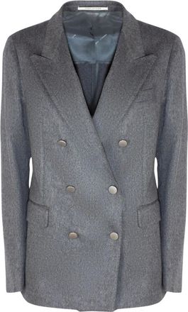 Tagliatore Parigi Blazer - Dames - Blazers - Grijs - 3XL - Leer - Jassen