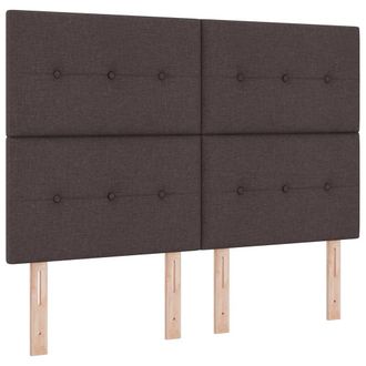 vidaXL Testiera Regolabile In Altezza Marrone Scuro 144 Cm Tessuto Vidaxl