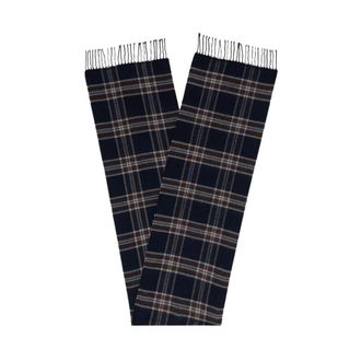 Brooks Brothers Plaid Wool Scarf - male - Brooks Brothers - Winter Scarves - Blue - ONE SIZE - Accessories