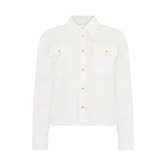 Roberto Cavalli Classic Tailored Shirt - female - Roberto Cavalli - Shirts - Beige - XL - Blouses & Shirts