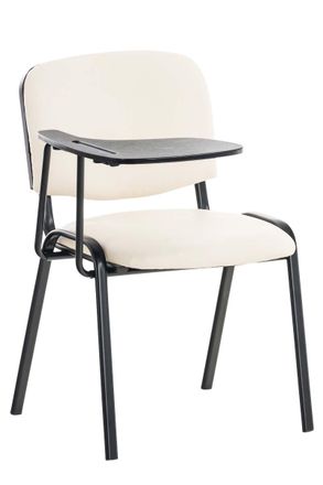 Clp Silla Conferencia Ken Con Mesa Plegable Crema
