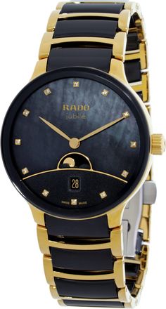 Rado Centrix Moonphase Quartz Diamond Black Dial Watch R30233942