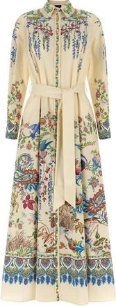 Etro Multicolour Floral Print Shirt Dress
