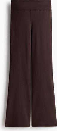 H&M Schlaghose aus angerautem Jersey - Brown