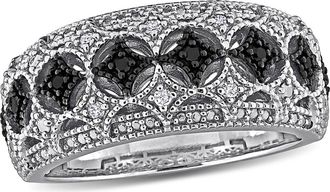 Delmar Black & White Diamond Ring - 0.09ctw at Nordstrom Rack, Size 5
