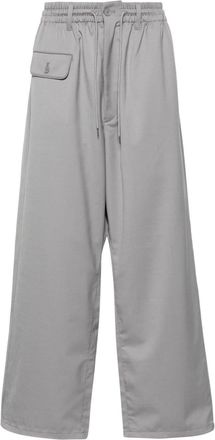 Yohji Yamamoto Rew Wo wide-leg trousers - men - Cotton/Wool/Recycled Polyester - S - Grey