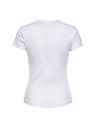 Isabel Marant Womens White Ribbed Cotton Taomi T-Shirt T-Shirts & Jerseys