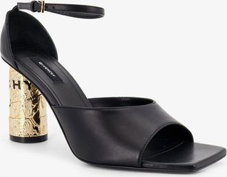 Givenchy Womens Sandals Tape-Heel Leather Black
