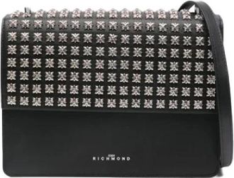John Richmond Studded Shoulder Bag - Dames - Schoudertassen - Zwart - ONE Size - Leer - Tassen