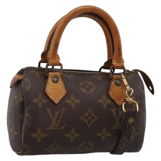 Louis Vuitton Speedy Mini Hl Monogram Canvas Brown Canvas Handbag (Pre-Owned)