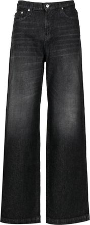 Roy Rogers Line Flare Jeans - Dames - Loose Fit Jeans - Zwart - W28 - Katoen - Jeans