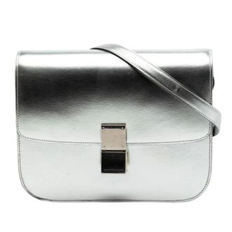 Celine Pre-owned Cross Body Bags, female, Gray, Size: ONE SIZE Pre-owned The Box Bag