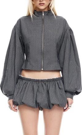 Lioness Eclipse Check Plaid Jacket in Onyx Plaid at Nordstrom, Size X-Large