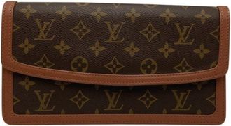 Louis Vuitton Brown Pvc Leather Clutch Bag Pochette (Pre-Owned)