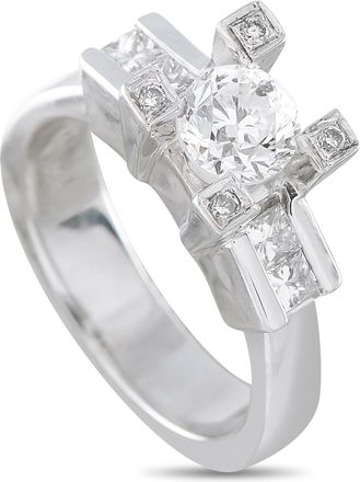 Luxury Bazaar 18K White Gold 1.36ct Diamond Ring MF27-070826