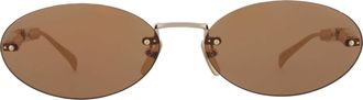 Gucci Brown Oval Ladies Sunglasses GG1922S 003 62