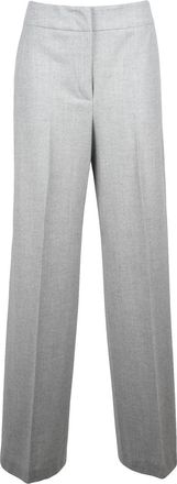 PESERICO Fluid Wide Leg Trousers with High Waist and Pockets