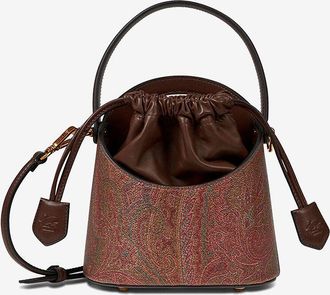 Etro Bucket-Tasche aus Paisley-Canvas und Nappaleder Saturno Small