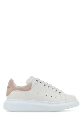Alexander McQueen Alexander Mcqueen White Leather Sneakers With Powder Pink Suede Heel