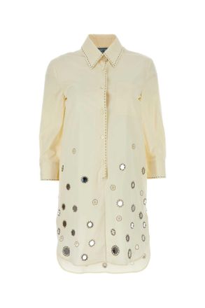 Prada Sand Cotton Shirt Dress