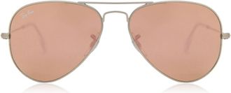 Ray-Ban RB3025 Aviator Flash Lenses 019/Z2 Mens Sunglasses Silver Size 58