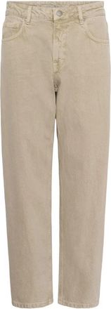 MY ESSENTIAL WARDROBE MW Karo Wijde Jeans - Dames - Loose Fit Jeans - Beige - W33 L30 - Denim - Jeans