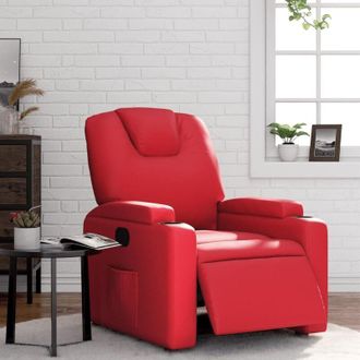 vidaXL Vidaxl - Sill&oacute;n Reclinable El&eacute;ctrico De Cuero Sint&eacute;tico Rojo