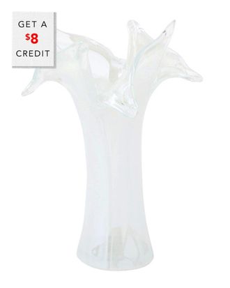 Vietri Vietri Onda Glass Twisted Flower Vase With $8 Credit