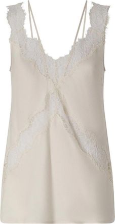 Pinko Lydia Top In Pink With Lace