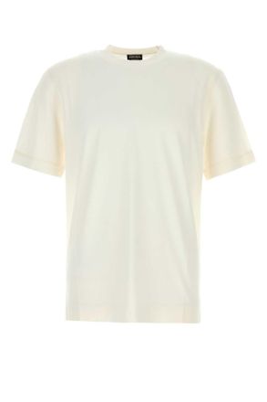 Ermenegildo Zegna White Cotton And Silk T Shirt