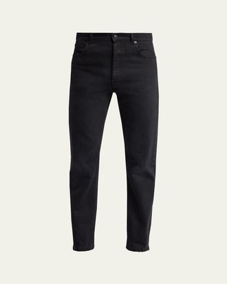 The Row Mens Slim Fit Black Denim Five-Pocket Pants