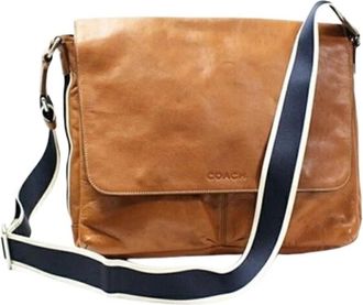 Coach Pre-owned Schoudertas - Heren - Vintage Schoudertas - Bruin - ONE Size - Leer - Vintage