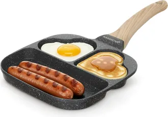 KASANOVA Padella 2 scomparti cuore e grill Mini Mania grigia