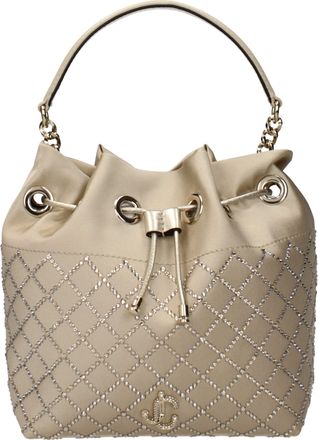 Jimmy Choo London Gold Satin Womens Handbag